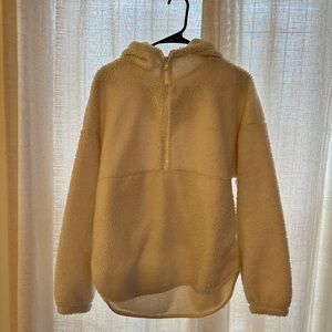Cozy White Fleece Hoodie Sweater
